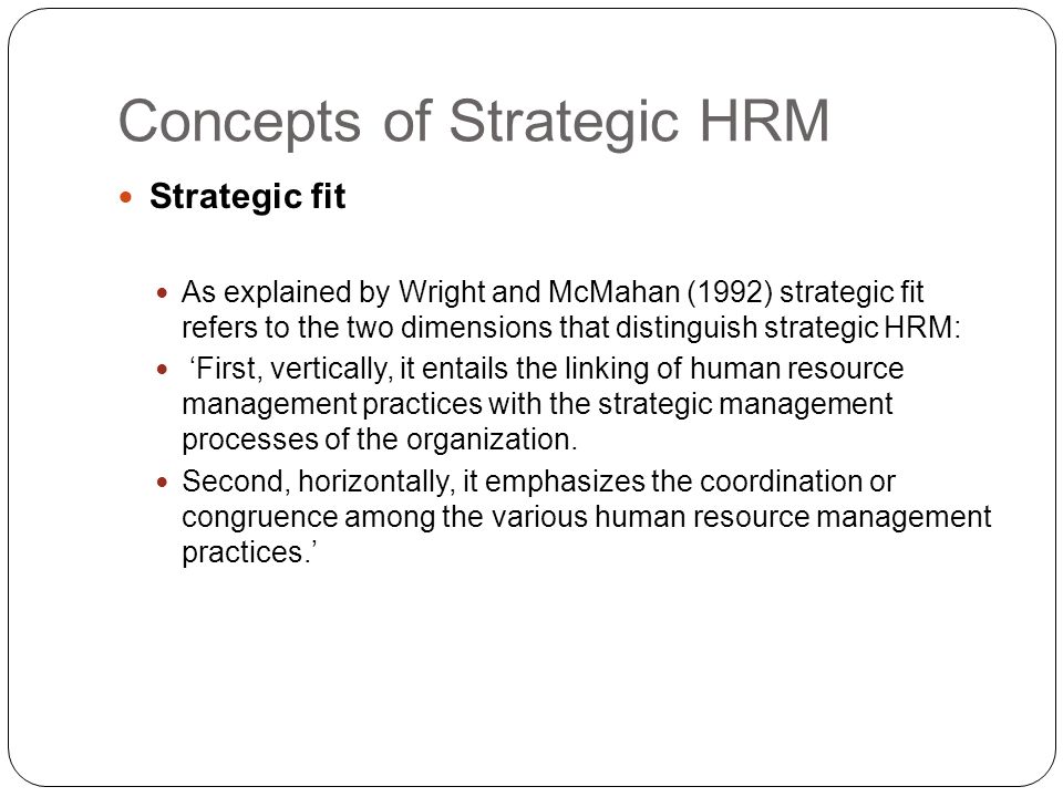 Concepts of human resource management